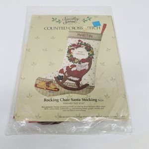 Something Special Counted Cross Stitch Kit Rocking Chair Santa Stocking 12 X 17
